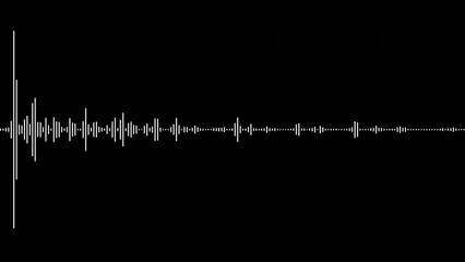 Waveform Audio. Black and white sound waves background animation