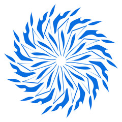 Blue color ethnic mandala patern design illustration. Perfect for logos, icons, stickers, tattoos, design elements for websites, advertisements and more.
