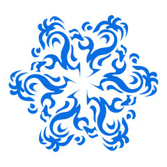 Blue color ethnic mandala patern design illustration. Perfect for logos, icons, stickers, tattoos, design elements for websites, advertisements and more.
