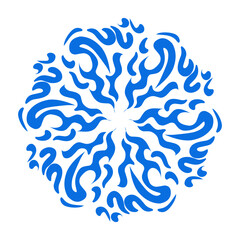 Blue color ethnic mandala patern design illustration. Perfect for logos, icons, stickers, tattoos, design elements for websites, advertisements and more.
