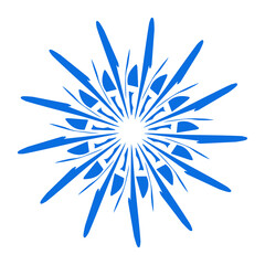 Blue color ethnic mandala patern design illustration. Perfect for logos, icons, stickers, tattoos, design elements for websites, advertisements and more.