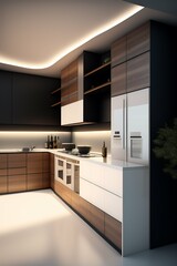modern kitchen in house generated by AI