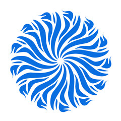 Obraz premium Blue color ethnic mandala patern design illustration. Perfect for logos, icons, stickers, tattoos, design elements for websites, advertisements and more.