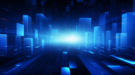 3D Abstract Light Blue Background