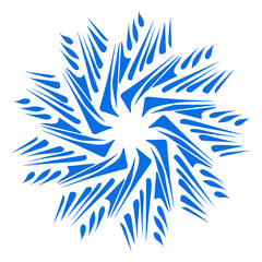 Blue color ethnic mandala patern design illustration. Perfect for logos, icons, stickers, tattoos, design elements for websites, advertisements and more.