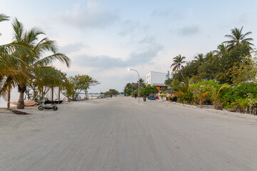 Maafushi island in Maldives