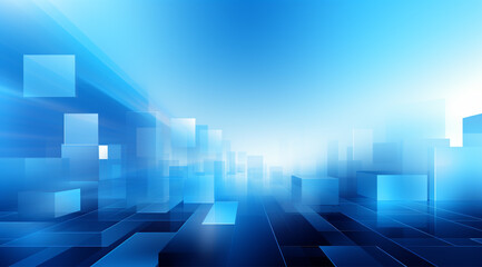 Fototapeta premium Bright Blue Business Background