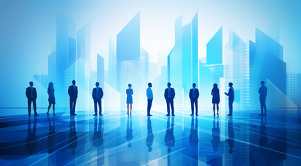 Bright Blue Business Background