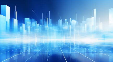 Bright Blue Business Background