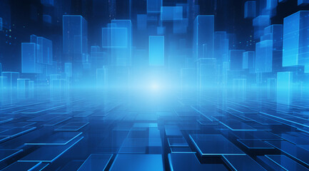 Fototapeta premium Bright Blue Business Background