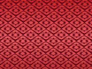 High contrast red and black glossy stripes background. Luxurious batik ornament. Abstract technology graphic banner design. Vector corporate background.