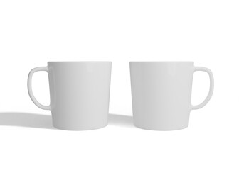 Tow white mug mockup
