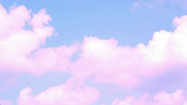 Pink clouds time lapse video for background
