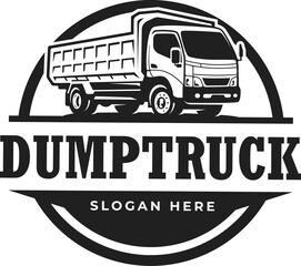 logo dumptruck vector illustration simple