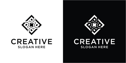 Letter P logo design template