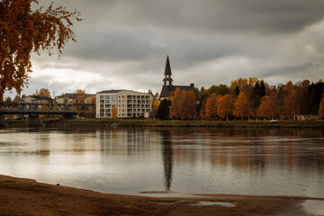 the river in the city