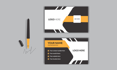 standard white background corporate business card template