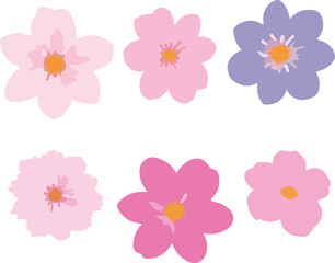 Floral vector elements design flower Ai generate.