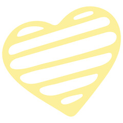 Pastel Heart Shape. Love Illustration. Hand Drawn Design for Valentines day Card. Web Icon, Symbol, Sign. Romantic Wedding Invitation. Art Sketch. Color Pastel Graphic Drawing Isolated on White.