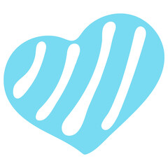 Pastel Heart Shape. Love Illustration. Hand Drawn Design for Valentines day Card. Web Icon, Symbol, Sign. Romantic Wedding Invitation. Art Sketch. Color Pastel Graphic Drawing Isolated on White.