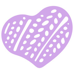 Pastel Heart Shape. Love Illustration. Hand Drawn Design for Valentines day Card. Web Icon, Symbol, Sign. Romantic Wedding Invitation. Art Sketch. Color Pastel Graphic Drawing Isolated on White.