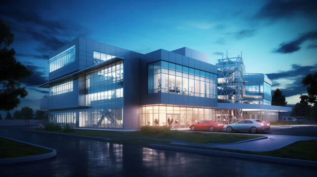 office building for commercial, research and manufacturing companies