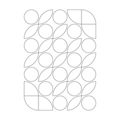 Grid. Decorative lattice in Arabic style. Background for textile, fabric, wrapping, postcards, posters, web. Seamless geometric elements on white background. Black vector abstract design.