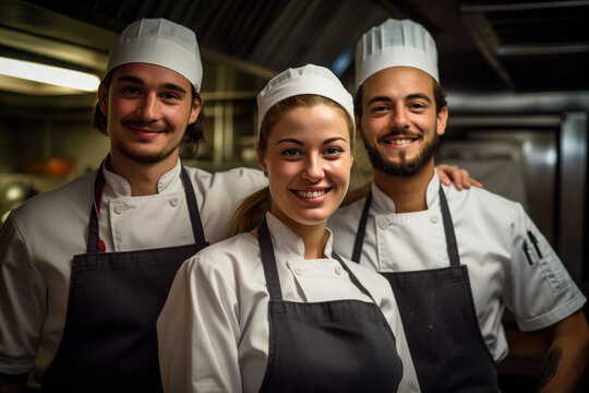 portrait of chef smiling in the kitchen