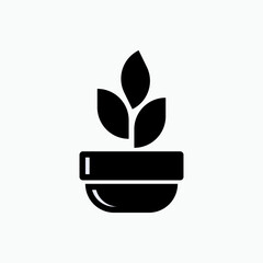 Plant Growth Icon. Gardening, Growing Symbol.    