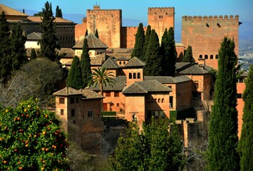 Vue sur l'Alhambra en été, Espagne, Europe 2