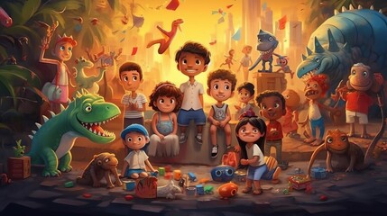 International Childrens Day 20th November Generative AI