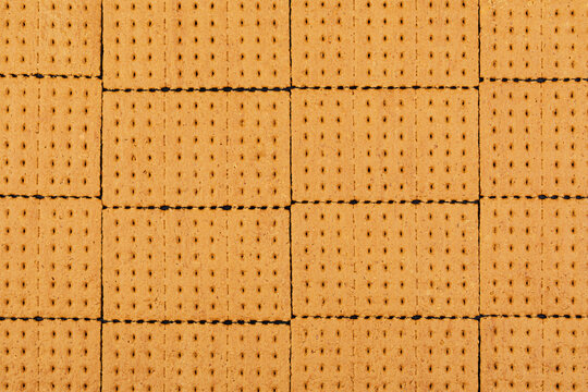 Flat lay of delicious Honey Graham Crackers with copy space