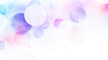 紫色の丸模様の水彩背景素材　Generative AI - obrazy, fototapety, plakaty