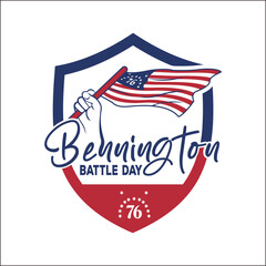 bennington battle day with shield concept