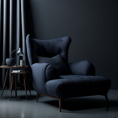 armchair with leather HD 8K wallpaper Stock Photographic Image