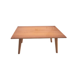 3d Wooden tea or reading table rendering, interior design element