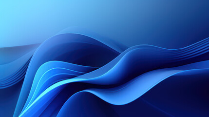 Blue Abstract Glowing Gradient Layers, Generative AI.