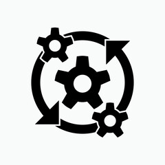 Obraz premium Recovery Icon. Cogwheel or Mechanics. Reset, Restoration Symbol - Vector. 