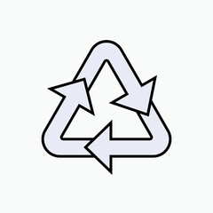 Recycle Icon - Vector, Sign and Symbol for Design, Presentation, Website or Apps Elements.    