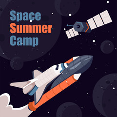 Summer outer space camp, training for astronauts