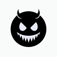 Scary Icon. Frightening Symbol - Vector.    
