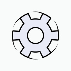 Set Icon. Manage Sign. Gear or Cog Symbol - Vector Logo Template.