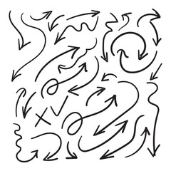 Hand drawn arrow set