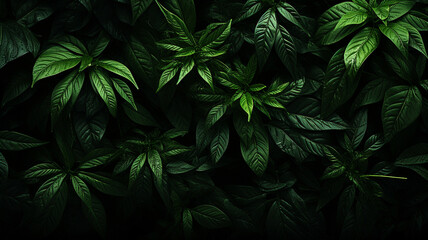 Green Leaves Background, Ai Generative