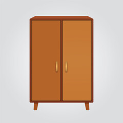 wooden cabinet with a door