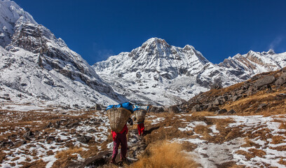Fototapeta premium Way to Annapurna Base Camp