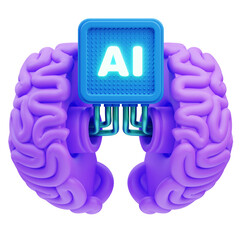 Machine Learning 3D Illustration