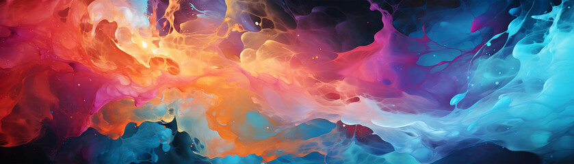 Abstract Ambiance: Colored Waves and Fancy Elements Converge in Wallpaper Artistry