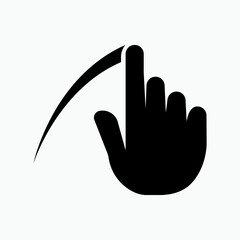 Swipe Icon. Clicking, Fingers Gesture Symbol to Operate Device - Vector.