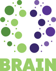 logo vector brain molecule